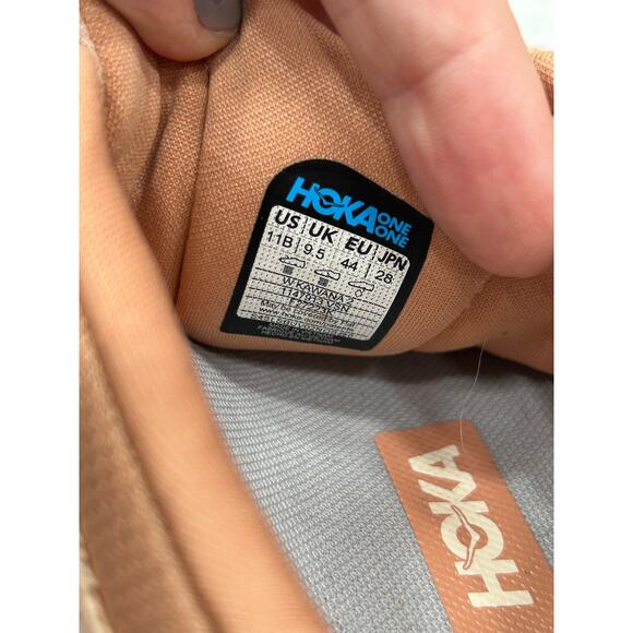 HOKA Womens Vanilla/Sandstone Logo Lace Up Kawana 2 Sneaker Shoes US Size 11B - Picture 11 of 11